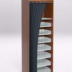 Стеллаж для сигарет ТАБАК №3-700, Орех и Белый