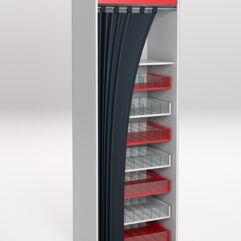 Стеллаж для сигарет ТАБАК №3-700, Серый и Красный