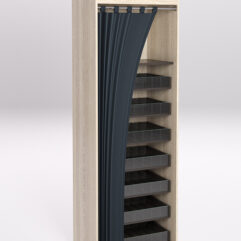 Стеллаж для сигарет ТАБАК №3-700, Дуб Венге и Дуб Сонома