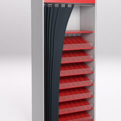 Стеллаж для сигарет ТАБАК №4, Серый и Красный