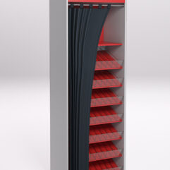 Стеллаж для сигарет ТАБАК №4-700, Серый и Красный