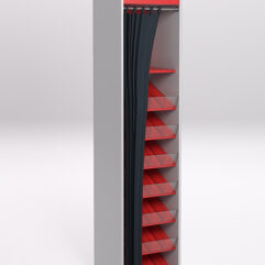 Стеллаж для сигарет ТАБАК №4-450, Серый и Красный