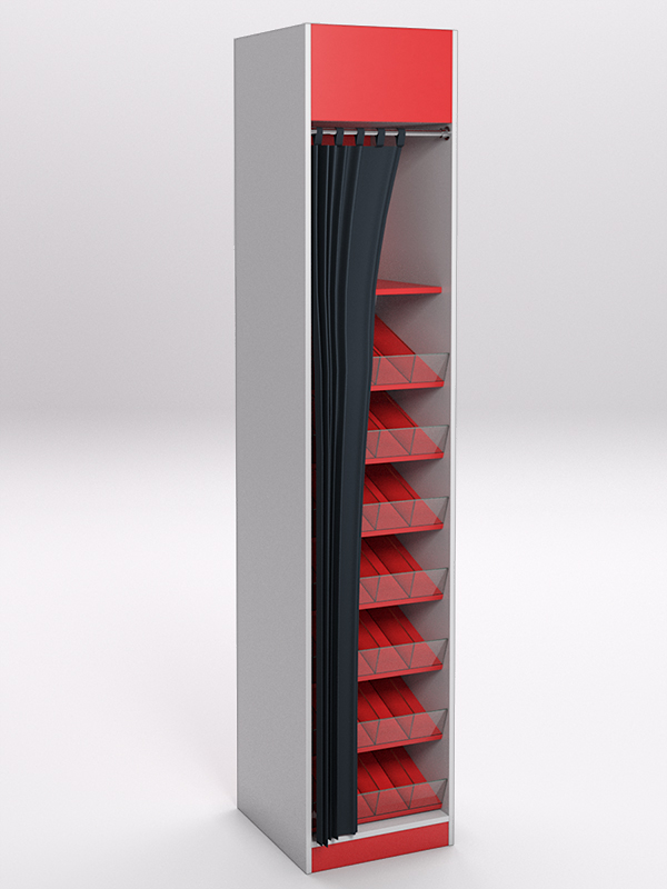 Стеллаж для сигарет ТАБАК №4-450, Серый и Красный