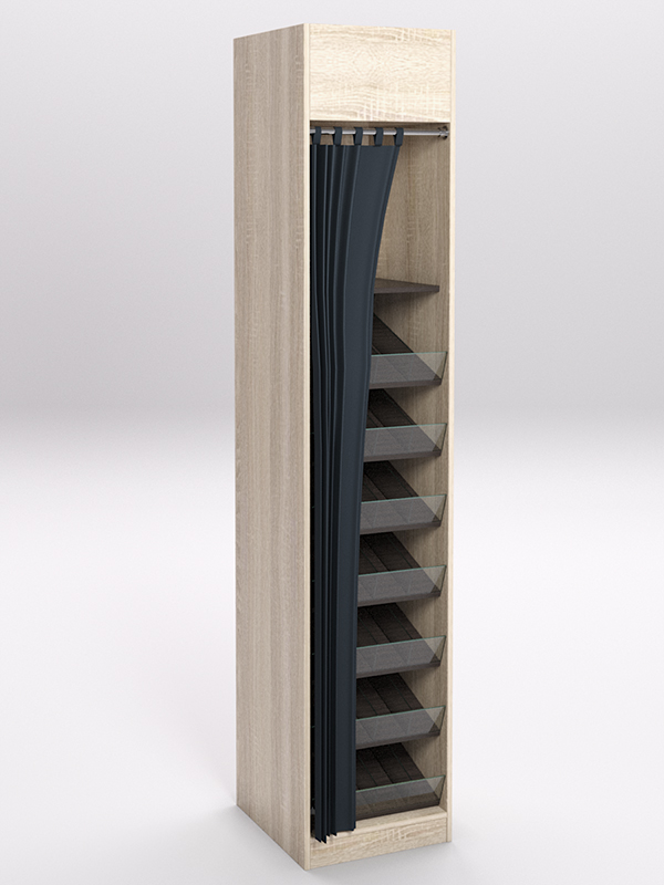 Стеллаж для сигарет ТАБАК №4-450, Дуб Сонома и Дуб Венге