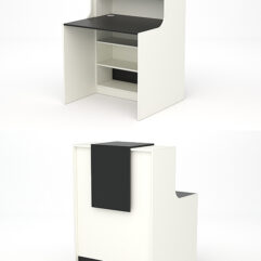 Ресепшн СТАЙЛ №1А, Белый и Черный