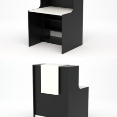 Ресепшн СТАЙЛ №1А, Черный и Белый