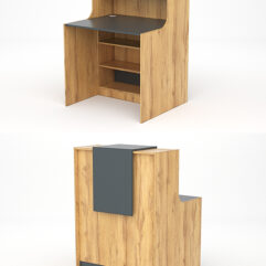 Ресепшн СТАЙЛ №1А, Дуб Золотистый и Темно-Серый