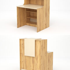 Ресепшн СТАЙЛ №1А, Дуб Золотистый и Крем Вайс U1148-U2236