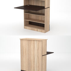 Модуль с царгой и столешницей СТАЙЛ №1А, Дуб Сонома + Дуб Венге