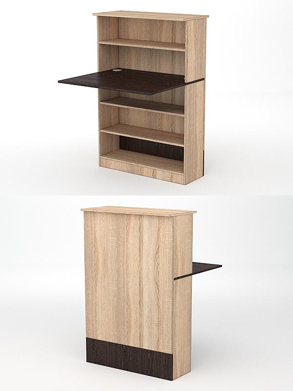 Модуль с царгой и столешницей СТАЙЛ №1А, Дуб Сонома + Дуб Венге