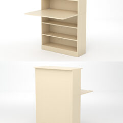 Модуль с царгой и столешницей СТАЙЛ №1А, Крем Вайс