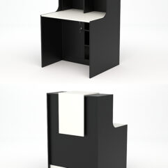 Ресепшн СТАЙЛ №1Б, Черный и Белый