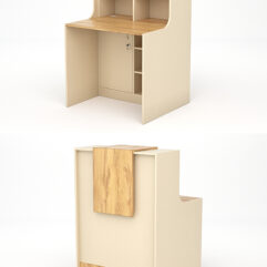 Ресепшн СТАЙЛ №1Б, Крем Вайс и Дуб Золотистый