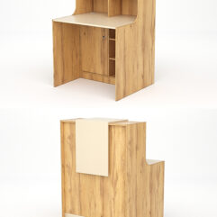 Ресепшн СТАЙЛ №1Б, Дуб Золотистый и Крем Вайс U1148-U2236