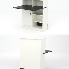 Модуль с царгой и столешницей СТАЙЛ №1Б, Белый и Черный