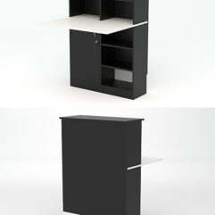 Модуль с царгой и столешницей СТАЙЛ №1Б, Черный и Белый