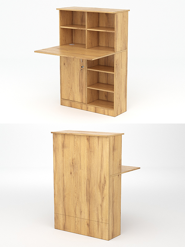 Модуль с царгой и столешницей СТАЙЛ №1Б, Дуб Золотистый