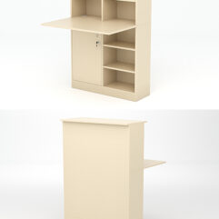 Модуль с царгой и столешницей СТАЙЛ №1Б, Крем Вайс