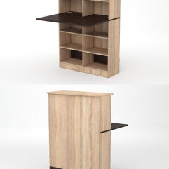 Модуль с царгой и столешницей СТАЙЛ №1В, Дуб Сонома + Дуб Венге