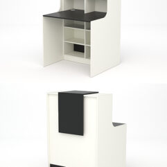 Ресепшн СТАЙЛ №1В, Белый и Черный