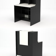 Ресепшн СТАЙЛ №1В, Черный и Белый