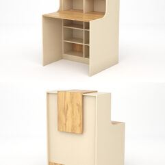 Ресепшн СТАЙЛ №1В, Крем Вайс и Дуб Золотистый