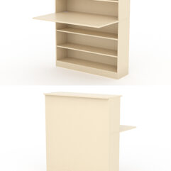 Модуль с царгой и столешницей СТАЙЛ №2А, Крем Вайс