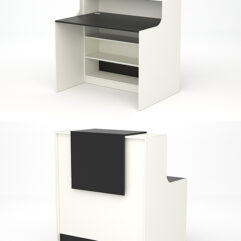 Ресепшн СТАЙЛ №2А, Белый и Черный