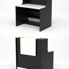 Ресепшн СТАЙЛ №2А, Черный и Белый