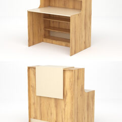 Ресепшн СТАЙЛ №2А, Дуб Золотистый и Крем Вайс U1148-U2236