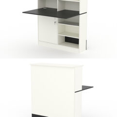 Модуль с царгой и столешницей СТАЙЛ №2Б, Белый и Черный