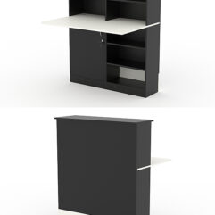 Модуль с царгой и столешницей СТАЙЛ №2Б, Черный и Белый