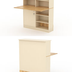 Модуль с царгой и столешницей СТАЙЛ №2Б, Крем Вайс и Дуб Золотистый