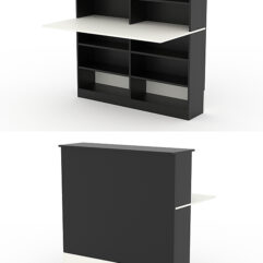 Модуль с царгой и столешницей СТАЙЛ №3А, Черный и Белый