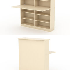 Модуль с царгой и столешницей СТАЙЛ №3А, Крем Вайс