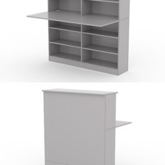 Модуль с царгой и столешницей СТАЙЛ №3А, Серый