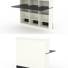 Модуль с царгой и столешницей СТАЙЛ №3Б, Белый и Черный