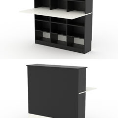 Модуль с царгой и столешницей СТАЙЛ №3Б, Черный и Белый