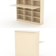 Модуль с царгой и столешницей СТАЙЛ №3Б, Крем Вайс