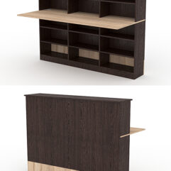 Модуль с царгой и столешницей СТАЙЛ №5А, Дуб Венге и Дуб Сонома