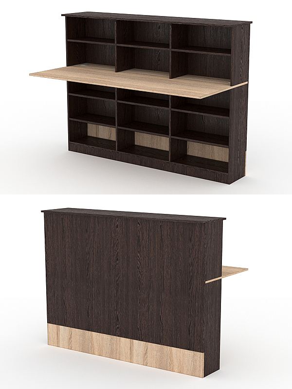 Модуль с царгой и столешницей СТАЙЛ №5А, Дуб Венге и Дуб Сонома