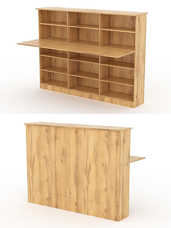 Модуль с царгой и столешницей СТАЙЛ №5А, Дуб Золотистый