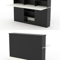 Модуль с царгой и столешницей СТАЙЛ №5Б, Черный и Белый