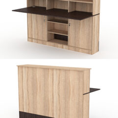 Модуль с царгой и столешницей СТАЙЛ №5Б, Дуб Сонома + Дуб Венге