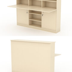 Модуль с царгой и столешницей СТАЙЛ №5Б, Крем Вайс