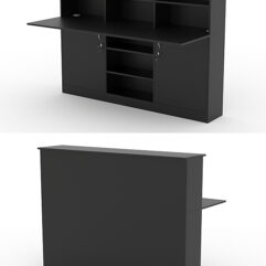 Модуль с царгой и столешницей СТАЙЛ №5Б, Черный