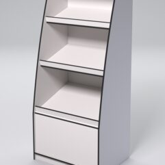 Стеллаж для хлеба КОЛОС №1, Белый и кромка черная