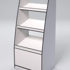 Стеллаж для хлеба КОЛОС №2, Белый и Кромка черная