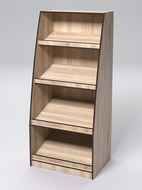 Стеллаж для хлеба КОЛОС №3, Дуб Сонома и Кромка Дуб Венге