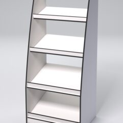 Стеллаж для хлеба КОЛОС №4, Белый и Кромка черная